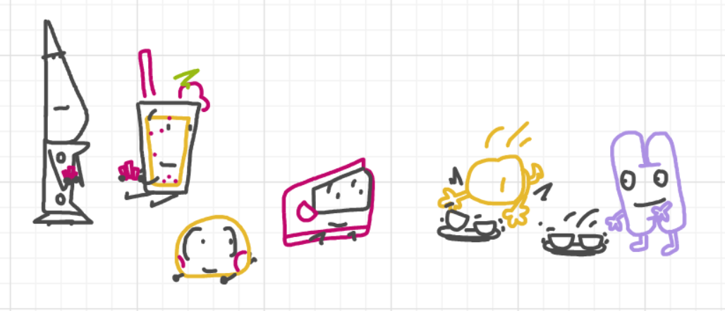 A panel from What's The Point, episode five of the Board Boards object show by Furretwalk/WalkingFurret.